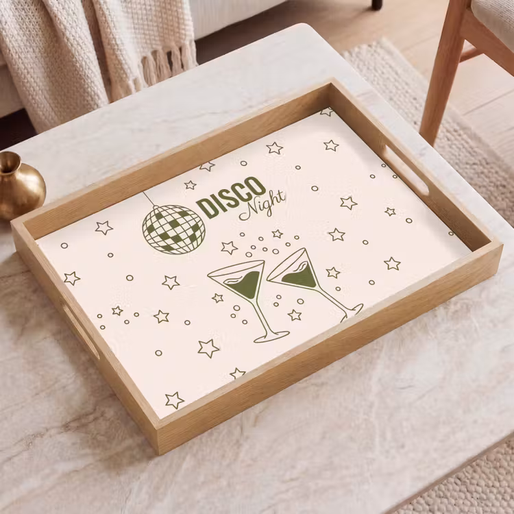 Dienblad - Feest - Disco - Drank - Illustratie - Groen — 2