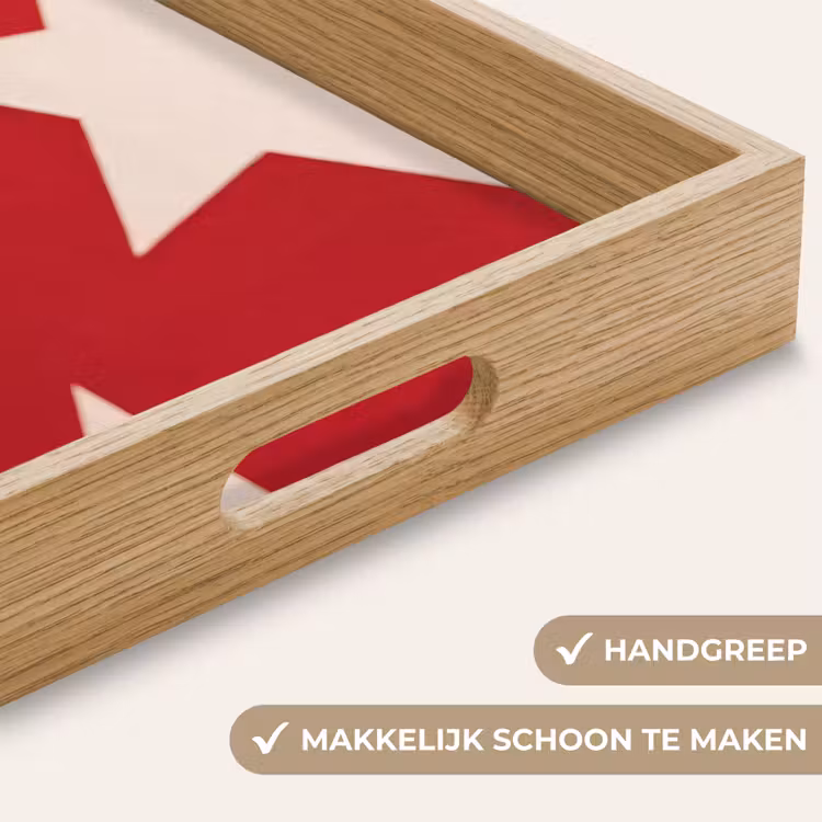 Dienblad - Spel - Dierenprint - Nummer 8 - Modern - Rood — 5