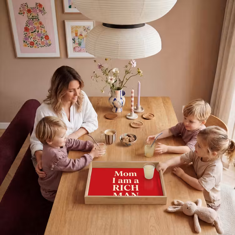 Dienblad - Tekst - Rijkdom - Motivatie - Rood - Modern — 7