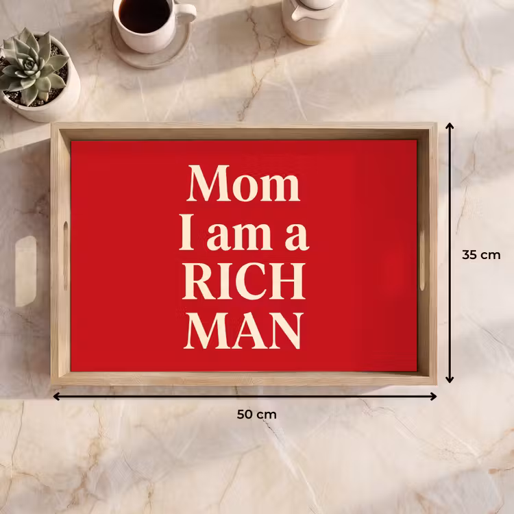 Dienblad - Tekst - Rijkdom - Motivatie - Rood - Modern — 9