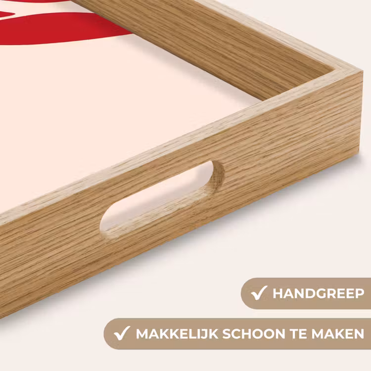 Dienblad - Vrouw - Figuur - Abstract - Modern - Rood — 5