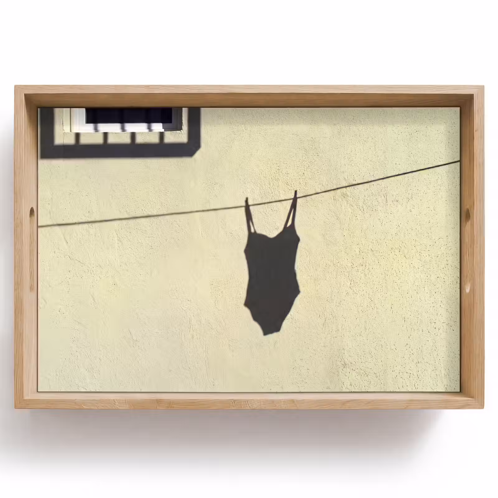 Dienblad - Badpak - Schaduw - Muur - Zomer - Minimalistisch — 1