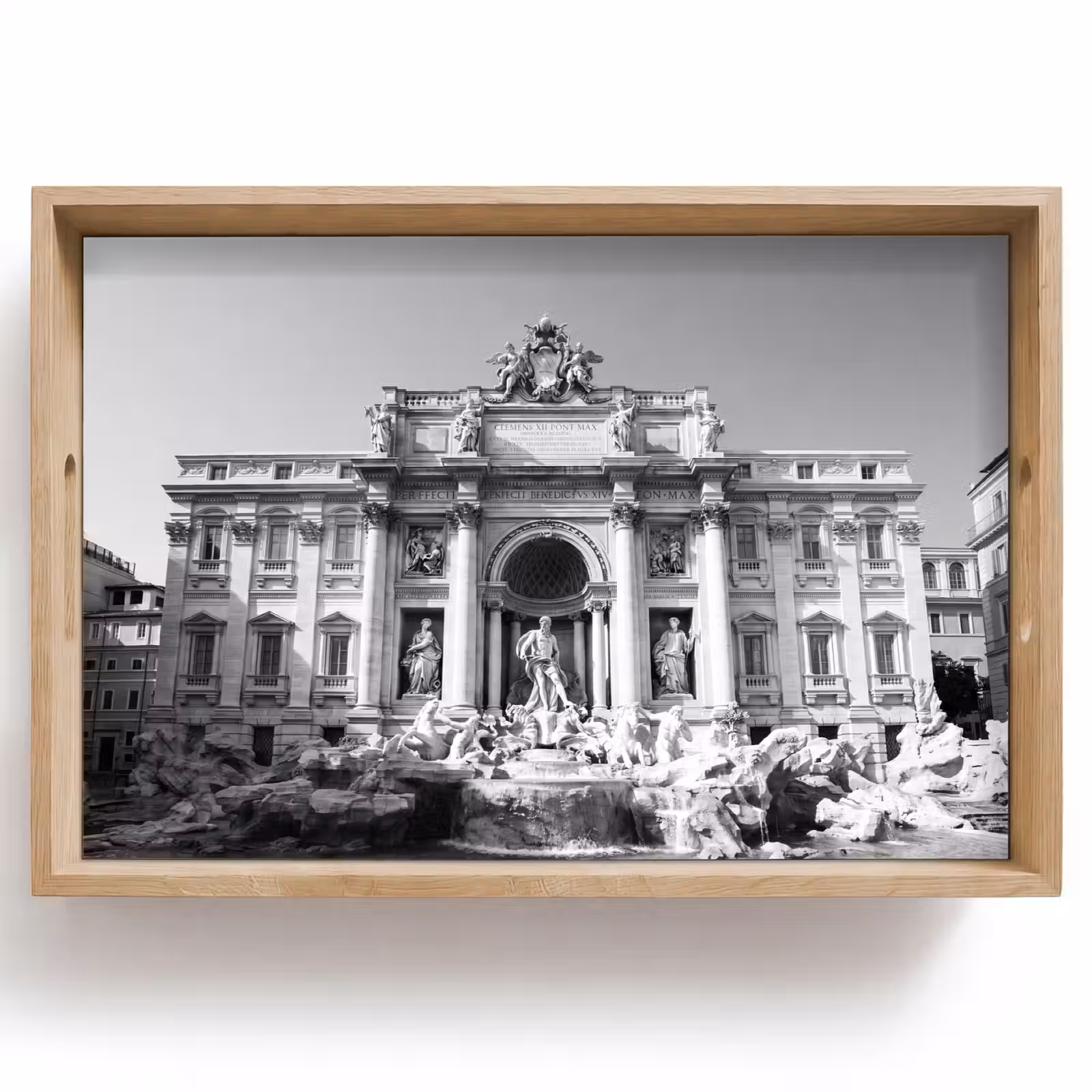 Dienblad - Fontein - Beelden - Architectuur - Zwart-wit — 1