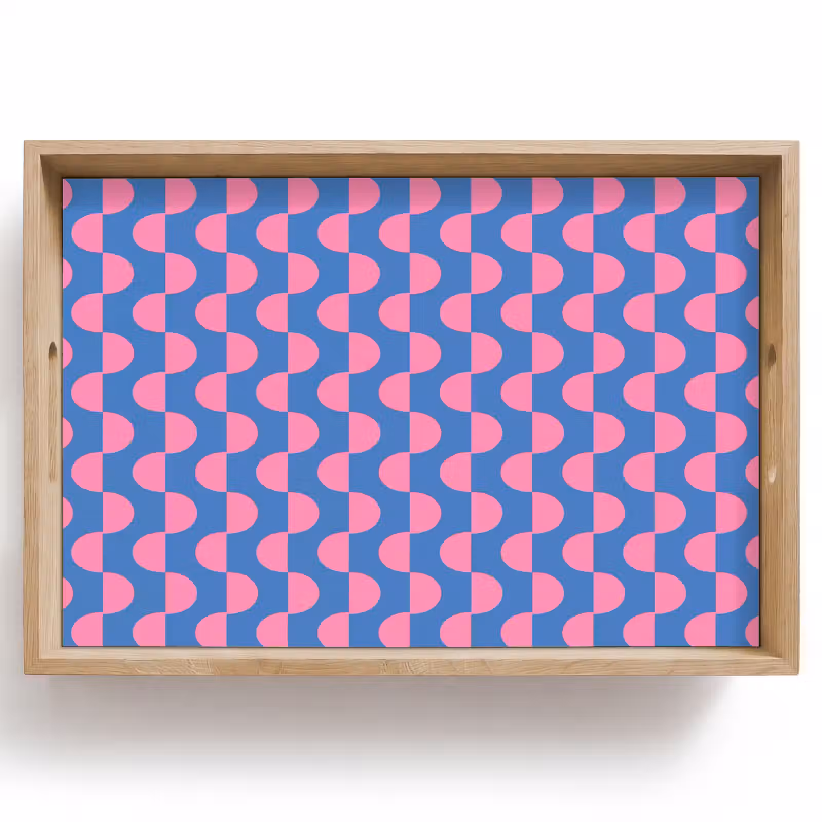 Dienblad - Patroon - Halve cirkels - Abstract - Modern - Roze - Blauw — 1