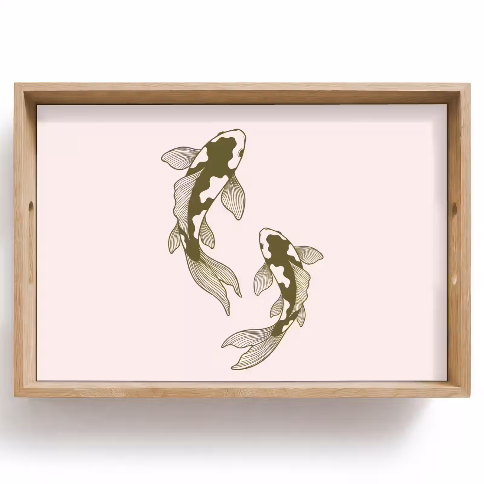 Dienblad - Vis - Zwemmend - Groen - Abstract - Dieren — 1