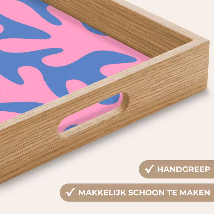 Dienblad - Abstract - Vormen - Roze - Blauw — 5