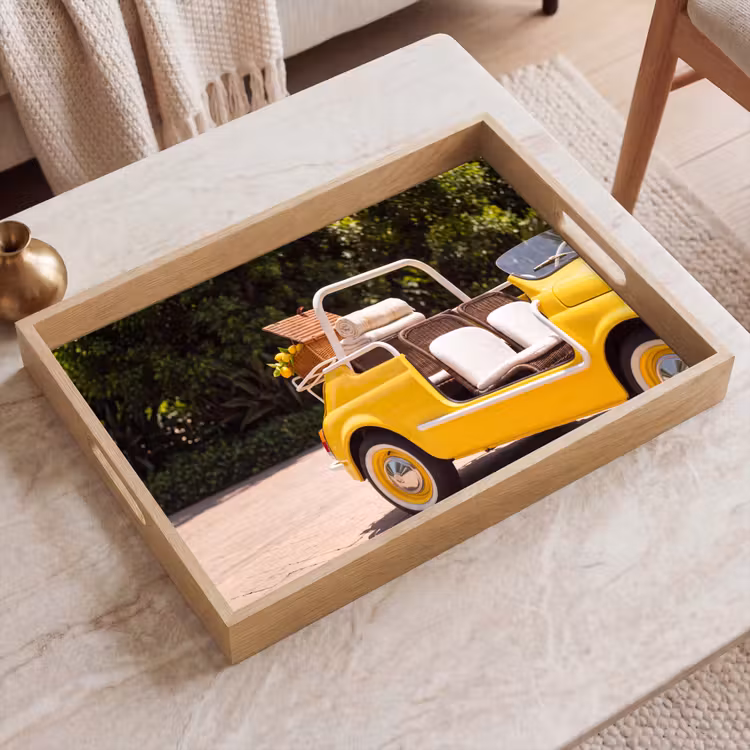 Dienblad - Auto - Picknick - Zomer - Geel — 2