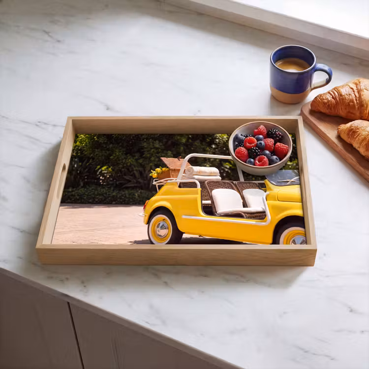 Dienblad - Auto - Picknick - Zomer - Geel — 4