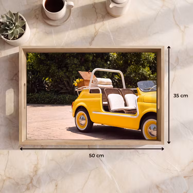 Dienblad - Auto - Picknick - Zomer - Geel — 9