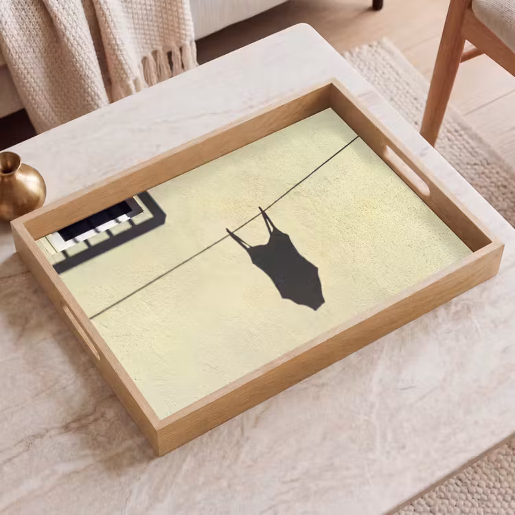 Dienblad - Badpak - Schaduw - Muur - Zomer - Minimalistisch — 2