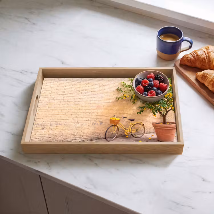 Dienblad - Fiets - Mand - Eten - Geel - Zomer — 4