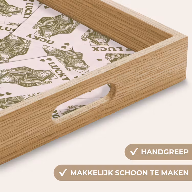 Dienblad - Kaarten - Koningin - Patroon - Groen - Spel — 5