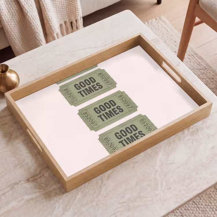Dienblad - Kaartje - Vintage - Groen - Evenement - Collectie — 2