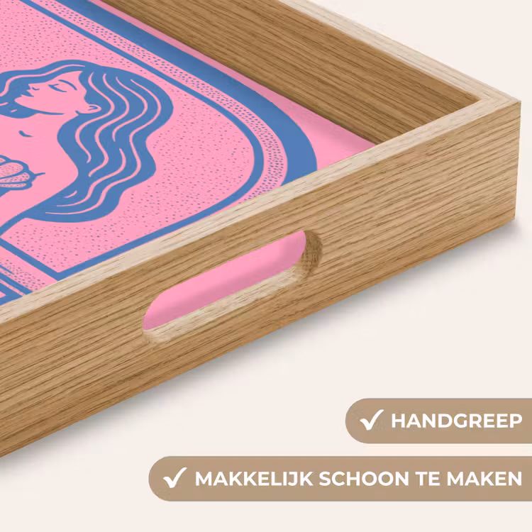 Dienblad - Meermin - Sardineblik - Illustratie - Roze - Retro — 5