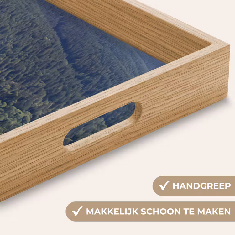 Dienblad - Zeilboot - Water - Bergen - Natuur - Groen — 5