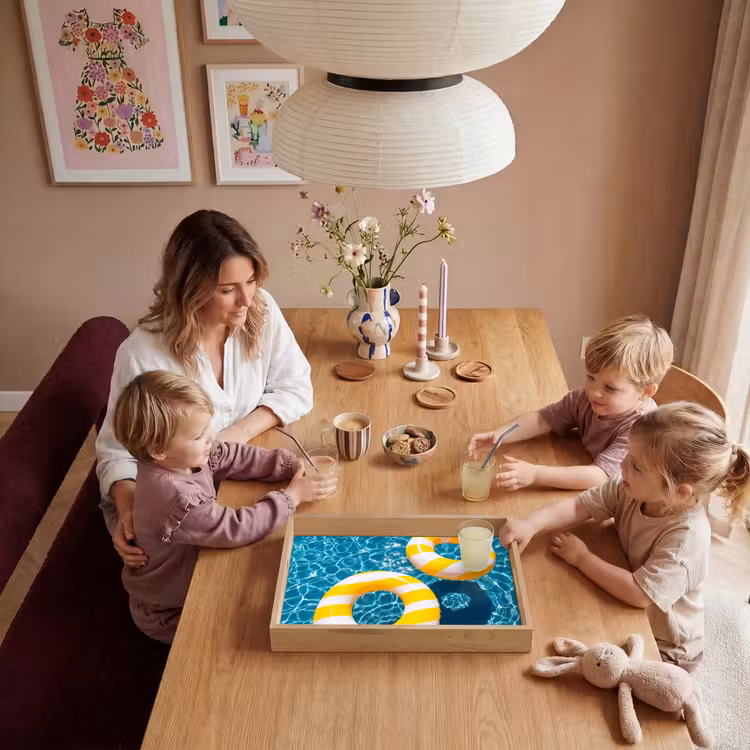 Dienblad - Zwembad - Zwembanden - Zomer - Geel - Blauw — 7