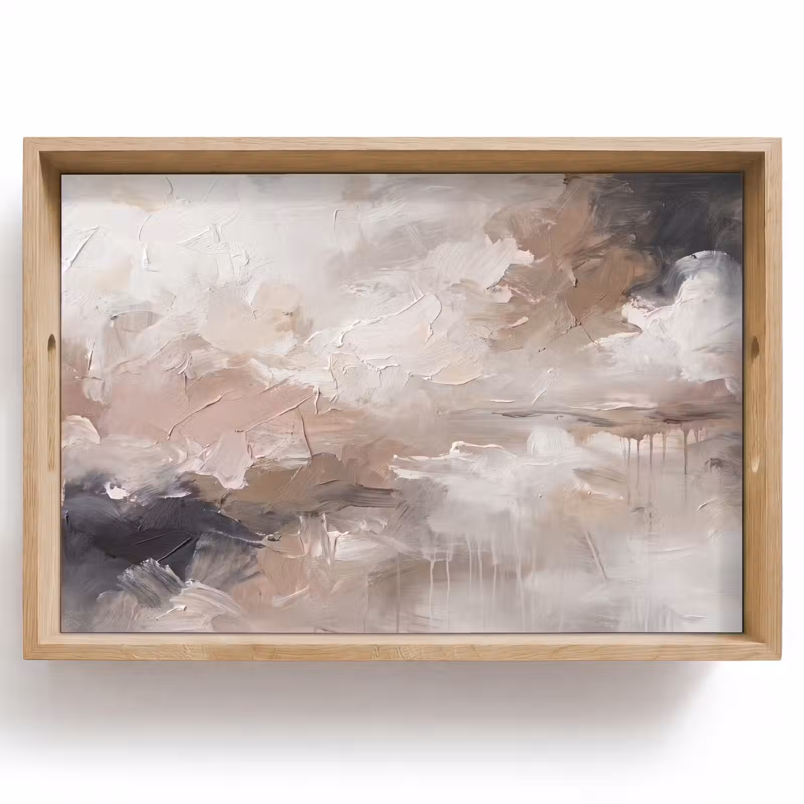 Dienblad - Abstract - Textuur - Kunst - Modern - Beige — 1