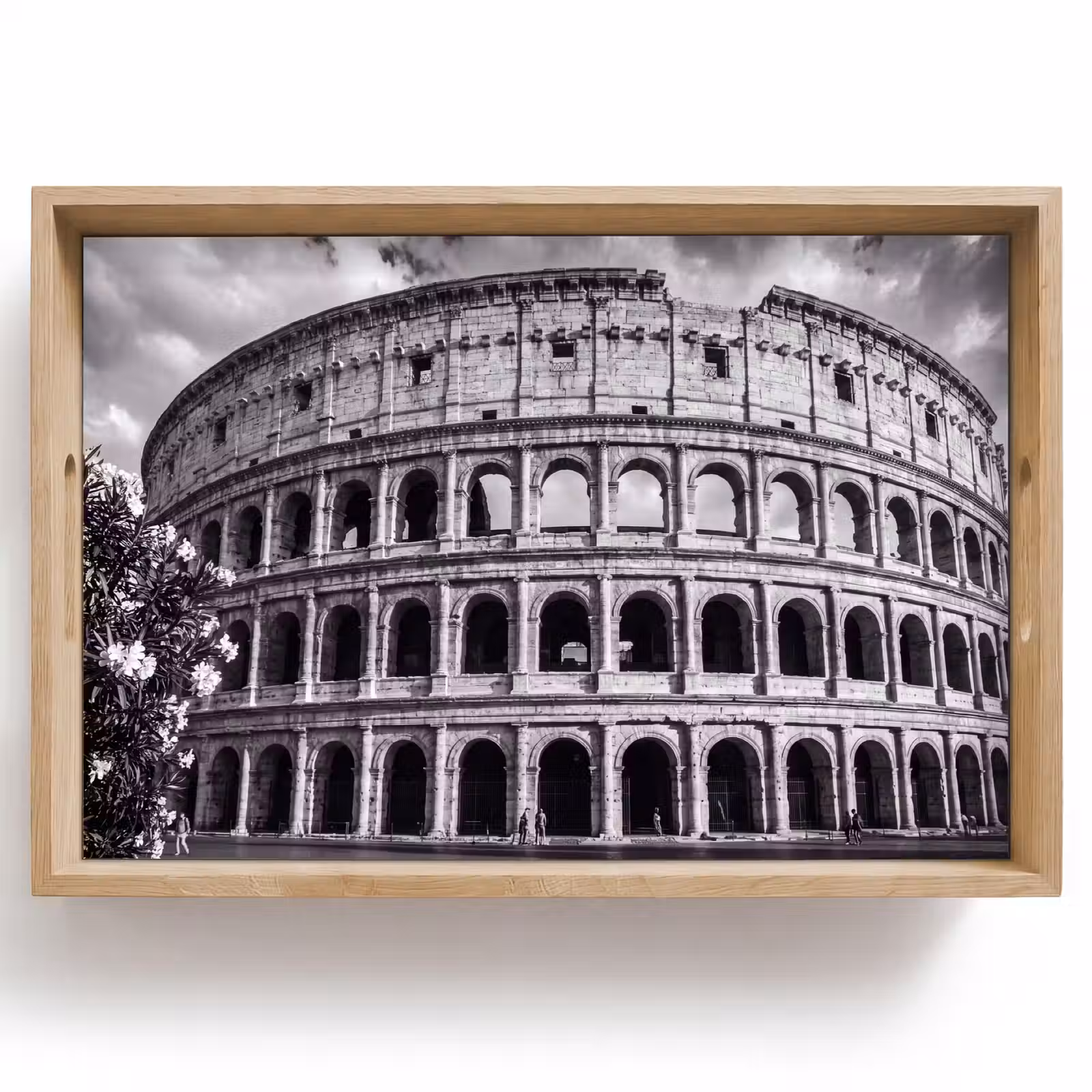 Dienblad - Architectuur - Colosseum - Rome - Historisch - Zwart-wit — 1