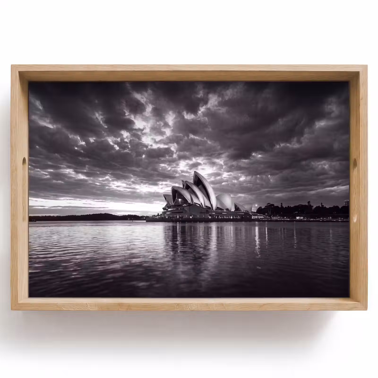 Dienblad - Architectuur - Water - Stad - Modern - Zwart-wit — 1