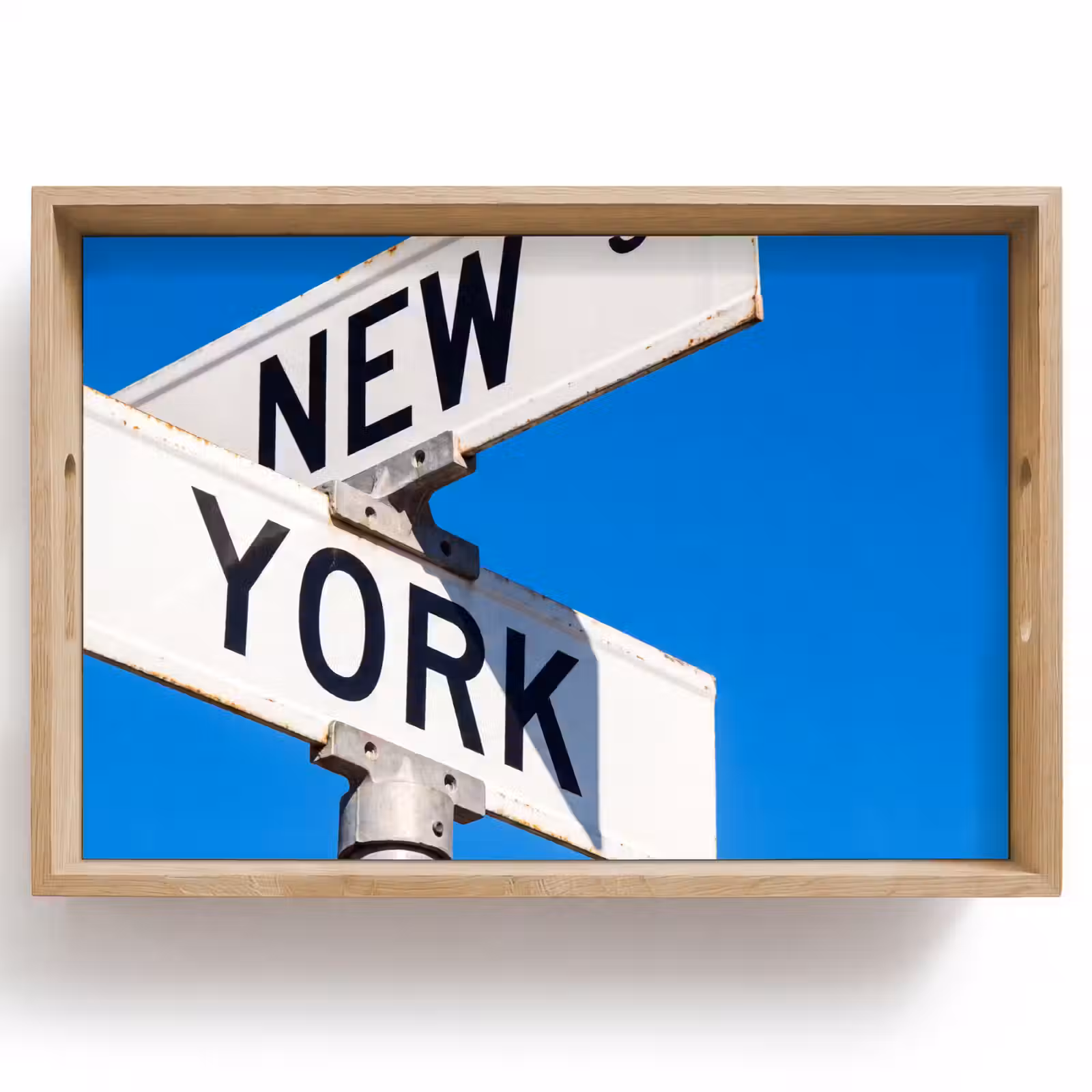 Dienblad - New York - Straatbord - Stad - Urban - Blauw — 1