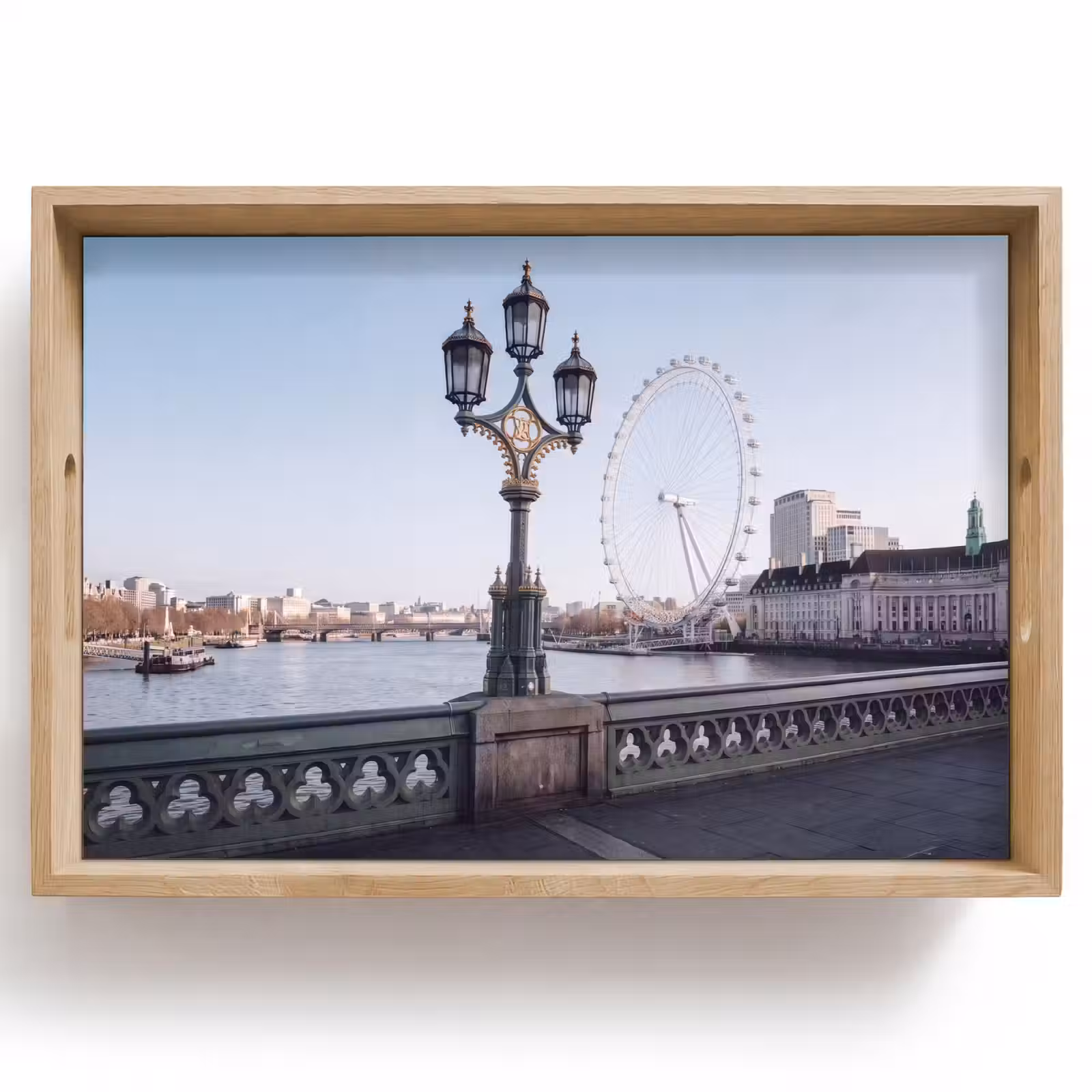 Dienblad - Reuzenrad - Londen - Stad - Architectuur - Brug — 1