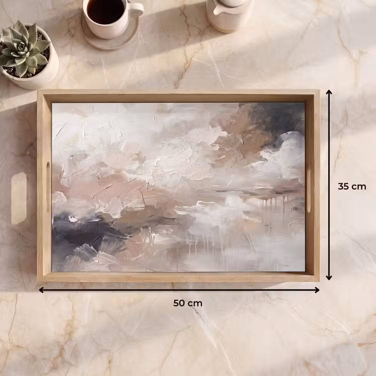 Dienblad - Abstract - Textuur - Kunst - Modern - Beige — 9