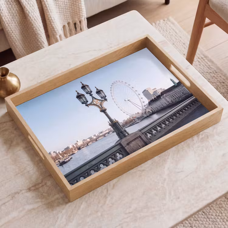 Dienblad - Reuzenrad - Londen - Stad - Architectuur - Brug — 2