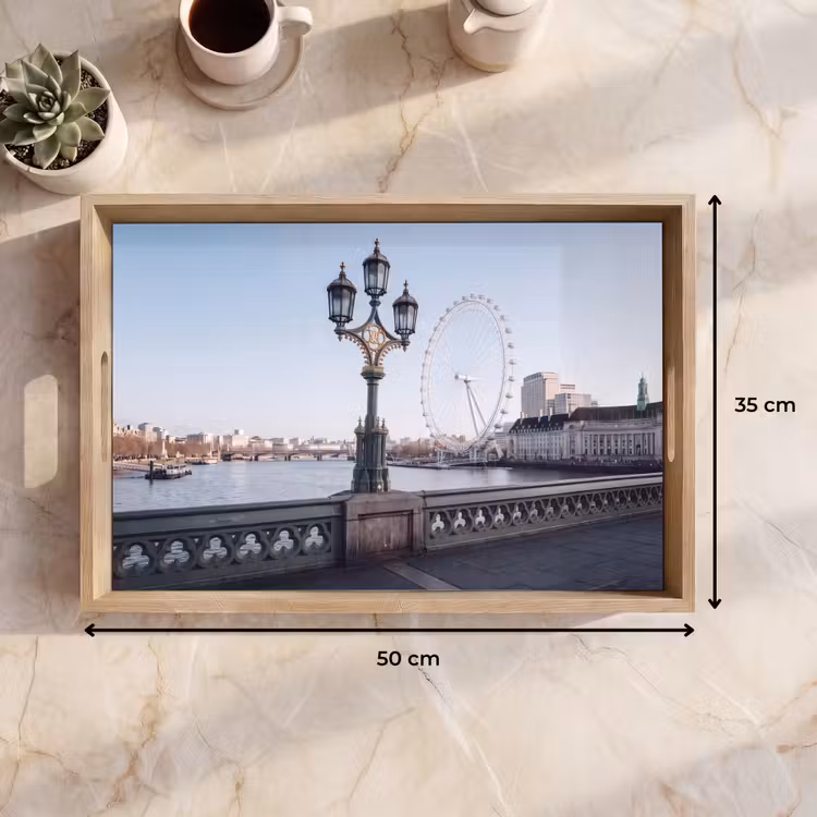 Dienblad - Reuzenrad - Londen - Stad - Architectuur - Brug — 9