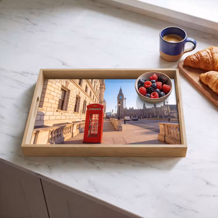 Dienblad - Telefooncel - Rood - Londen - Stad - Architectuur — 4