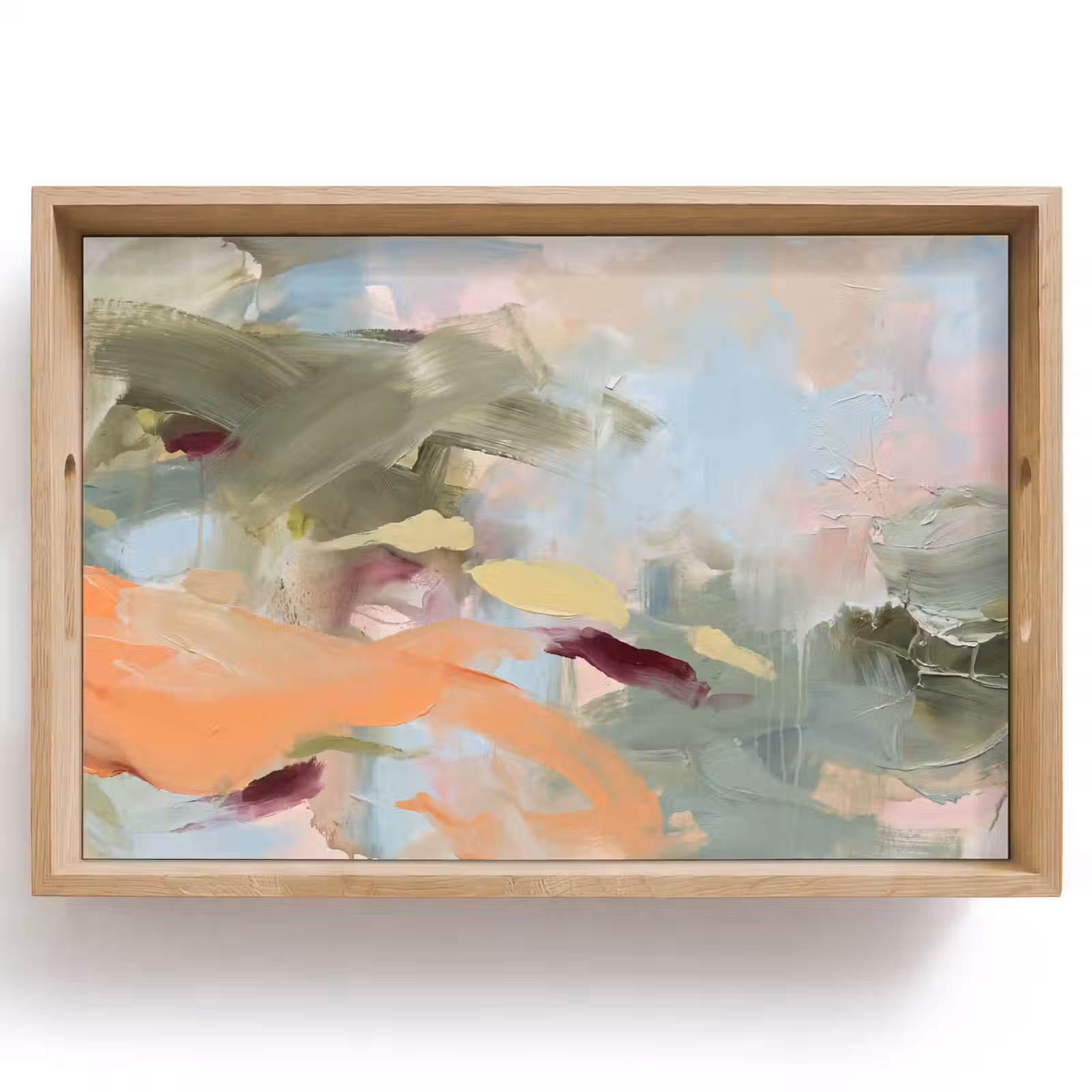 Dienblad - Abstract - Borstelstreken - Kunst - Modern - Pastel — 1