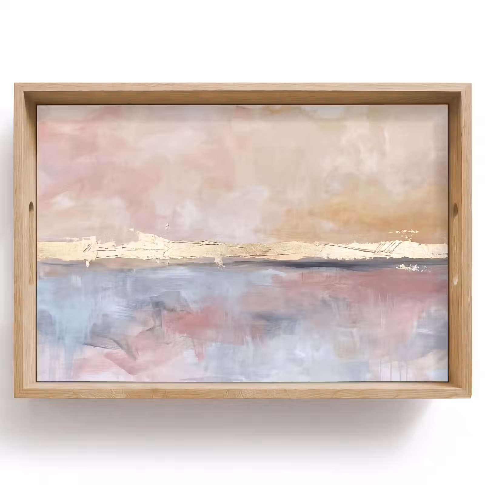 Dienblad - Abstract - Horizontaal - Kunst - Roze - Goud — 1