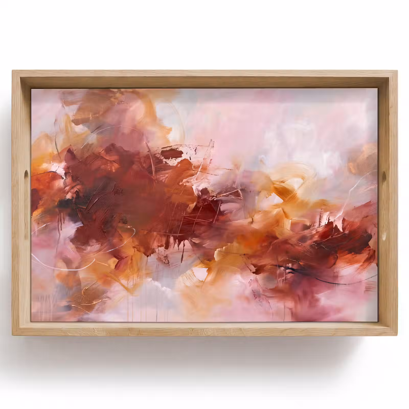Dienblad - Abstract - Kleurrijk - Kunst - Modern - Roze-Rood — 1