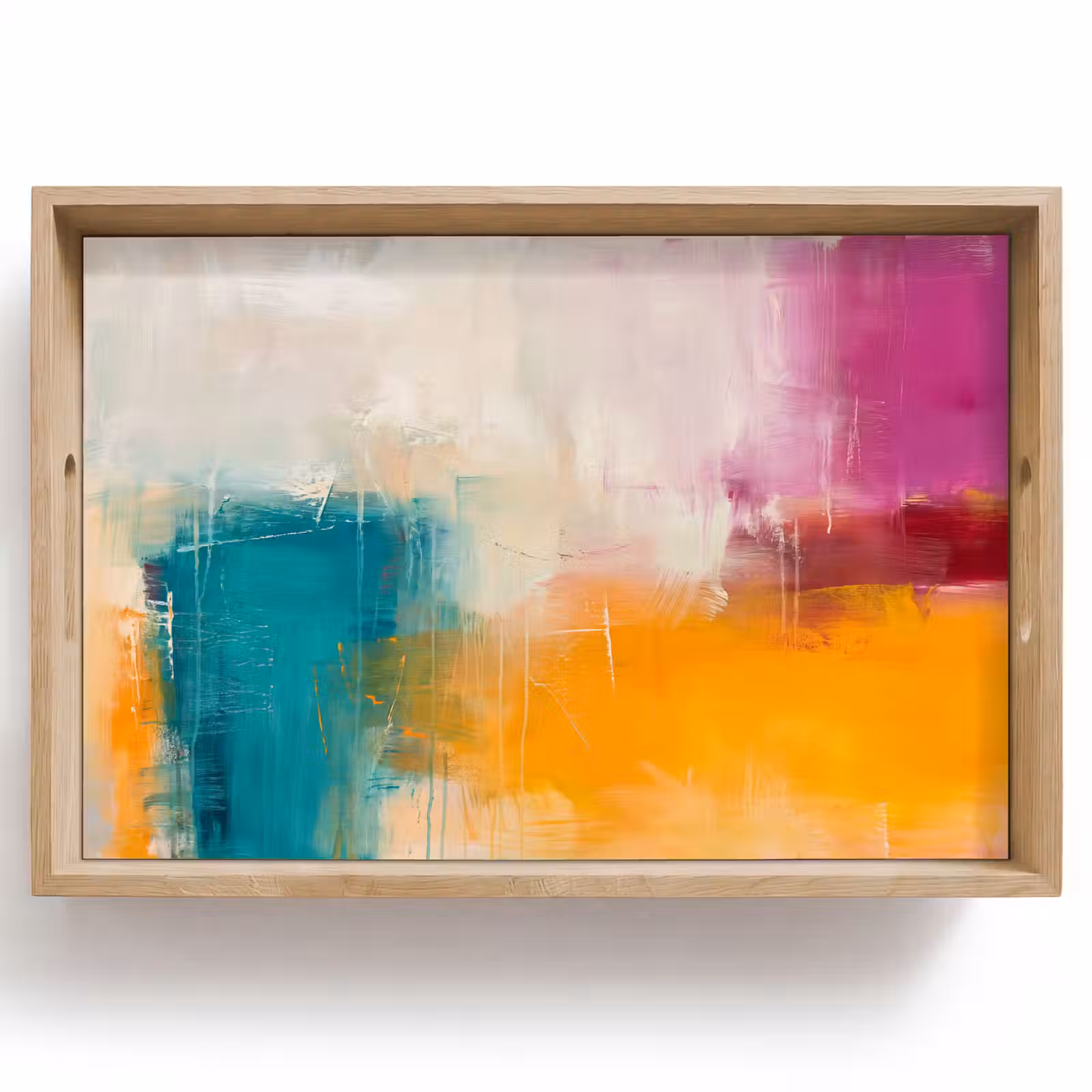 Dienblad - Abstract - Kleurrijk - Modern - Kunst - Oranje — 1