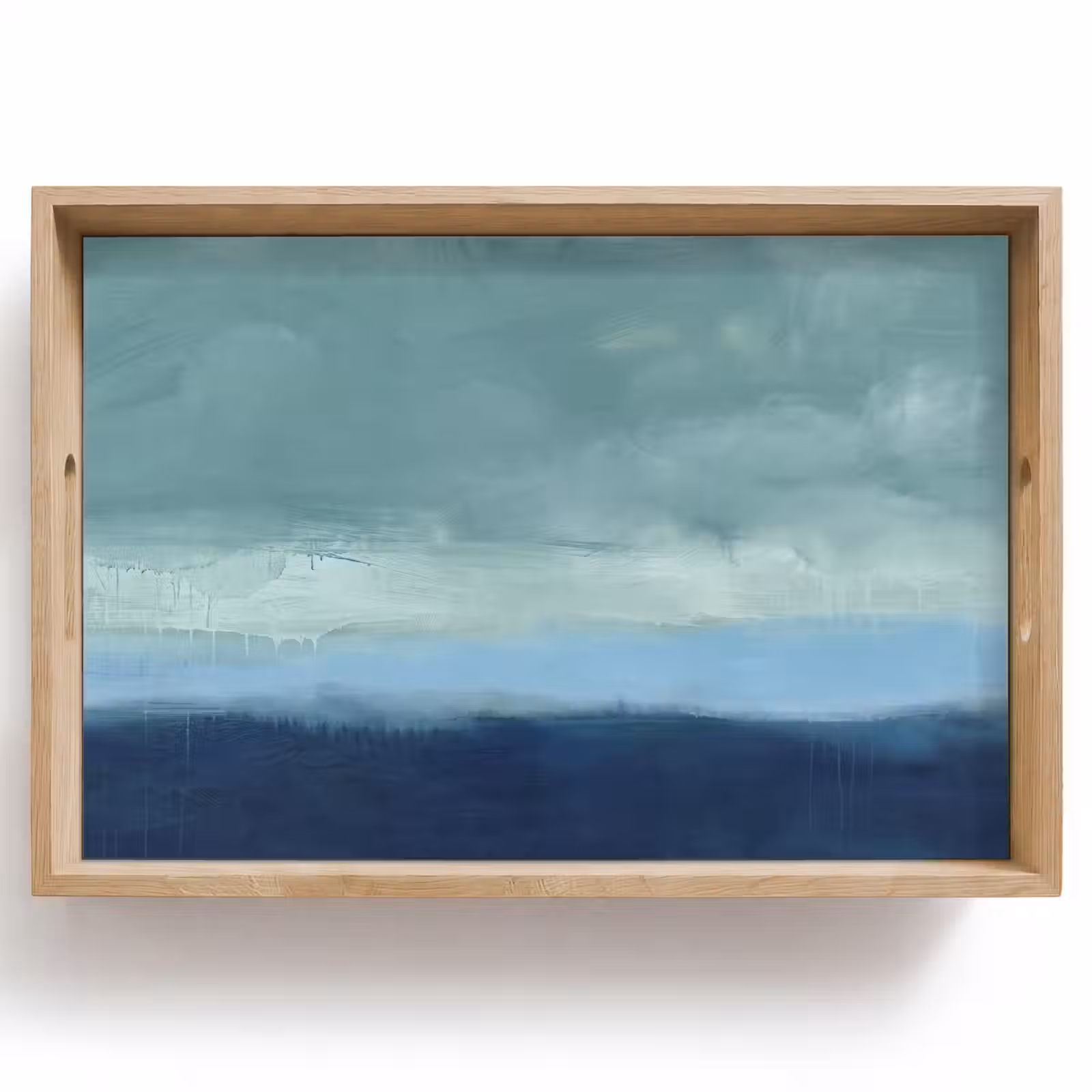 Dienblad - Abstract - Lagen - Rust - Modern - Blauw — 1