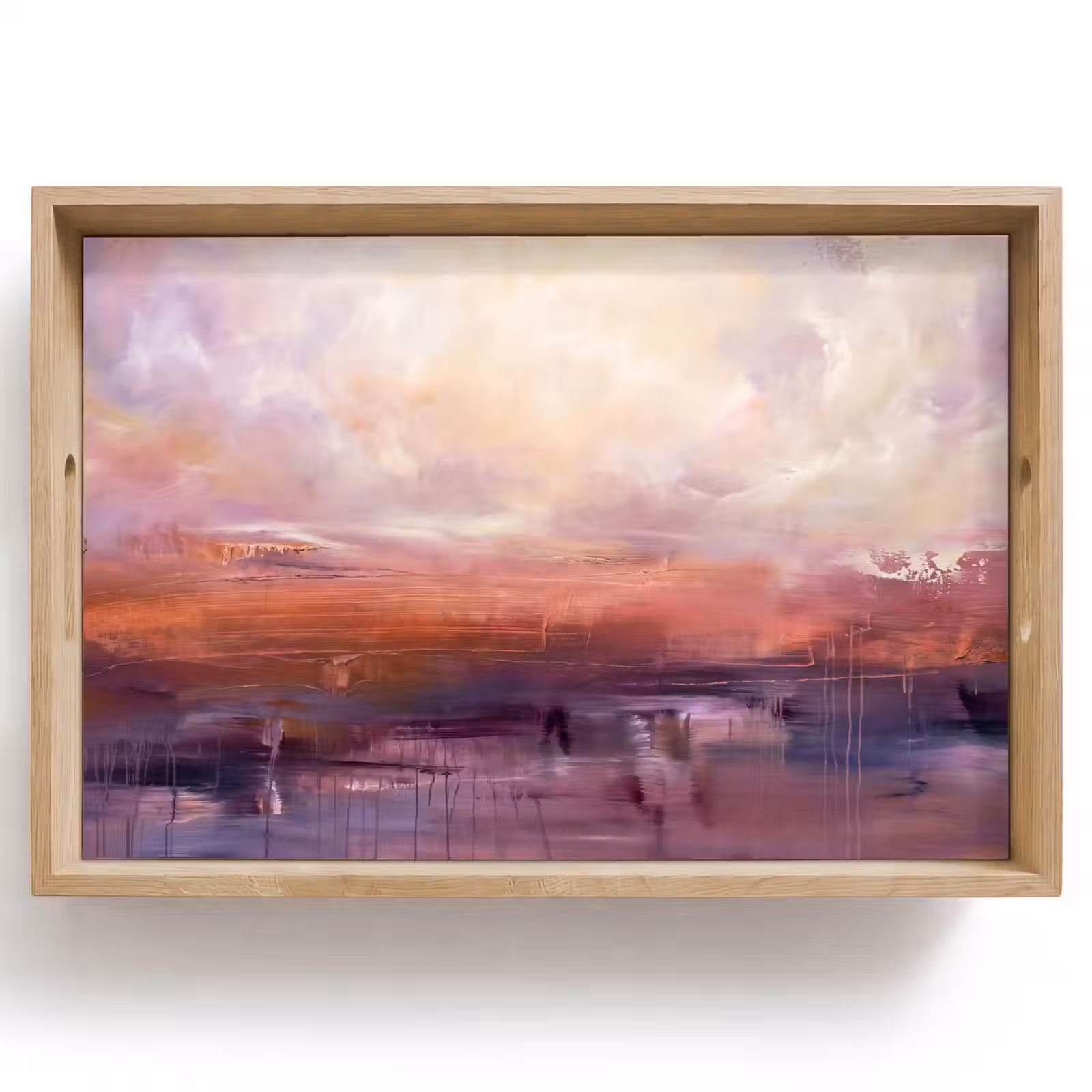 Dienblad - Abstract - Landschap - Modern - Paars - Oranje — 1
