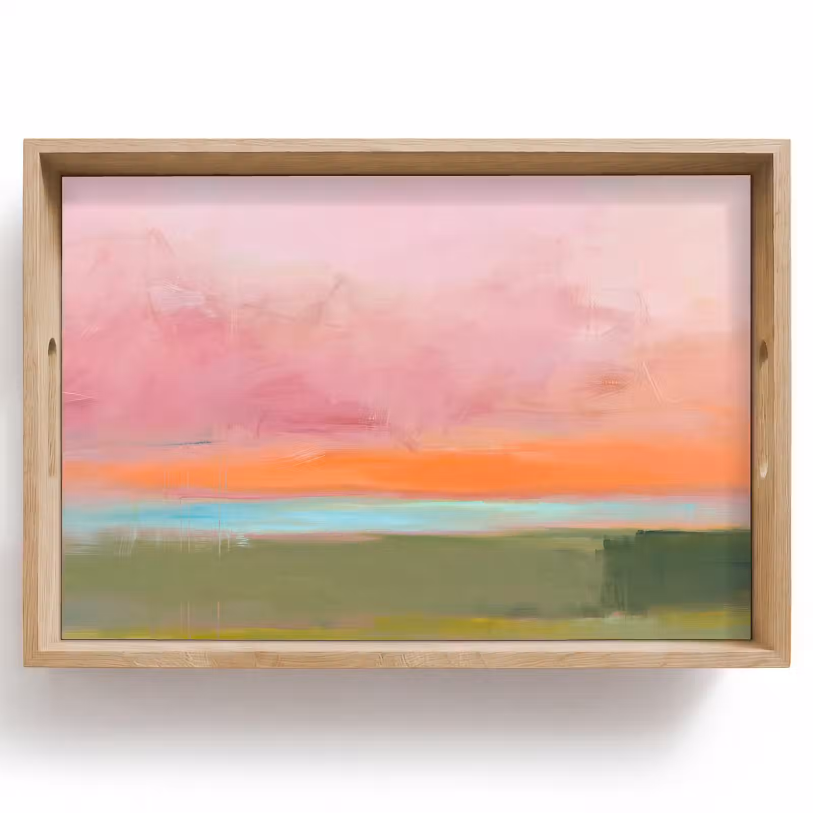 Dienblad - Abstract - Landschap - Modern - Roze - Oranje — 1