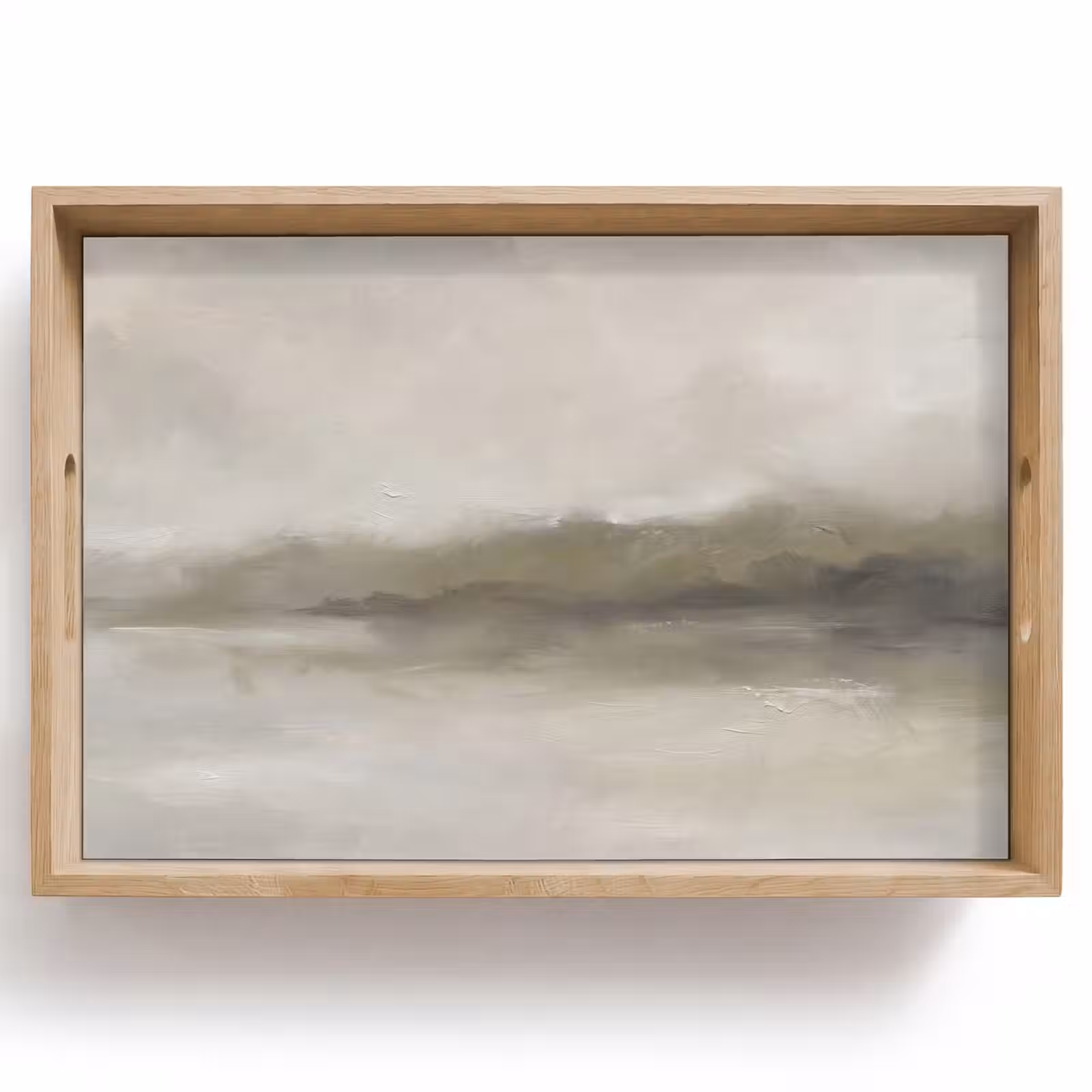 Dienblad - Abstract - Landschap - Nevel - Modern - Grijs — 1