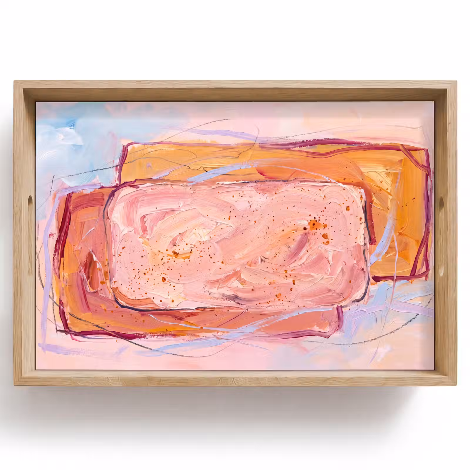Dienblad - Abstract - Vormen - Modern - Roze — 1
