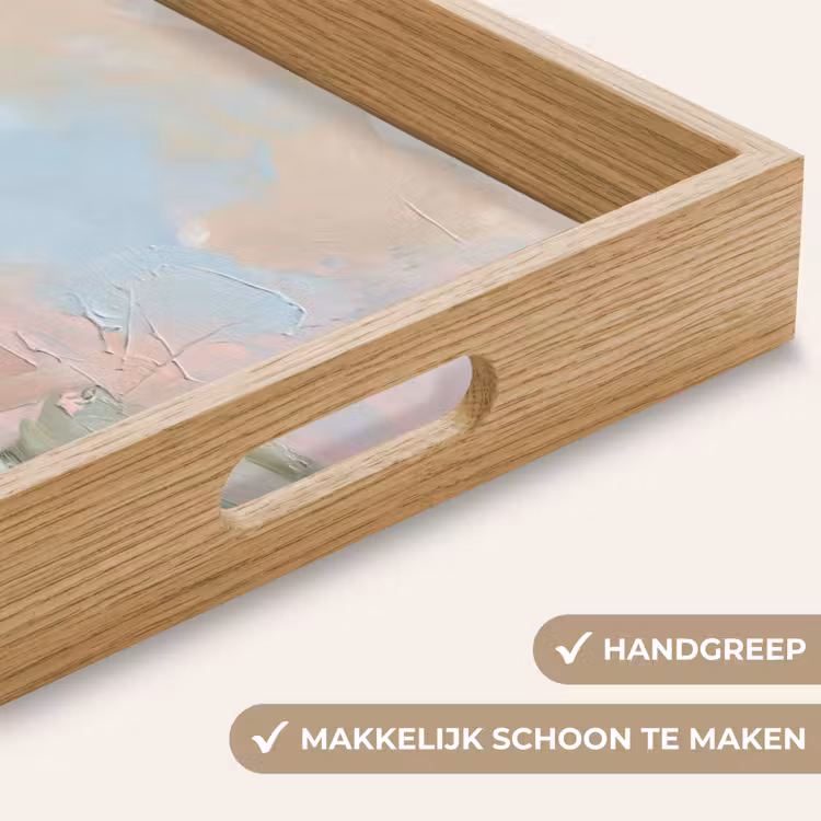 Dienblad - Abstract - Borstelstreken - Kunst - Modern - Pastel — 5
