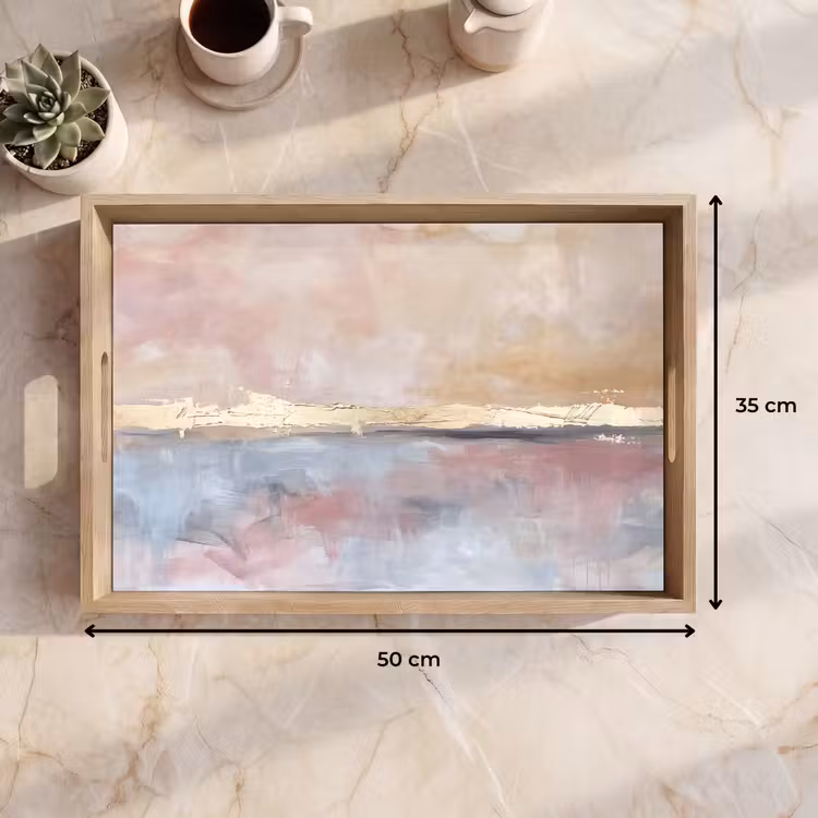 Dienblad - Abstract - Horizontaal - Kunst - Roze - Goud — 9