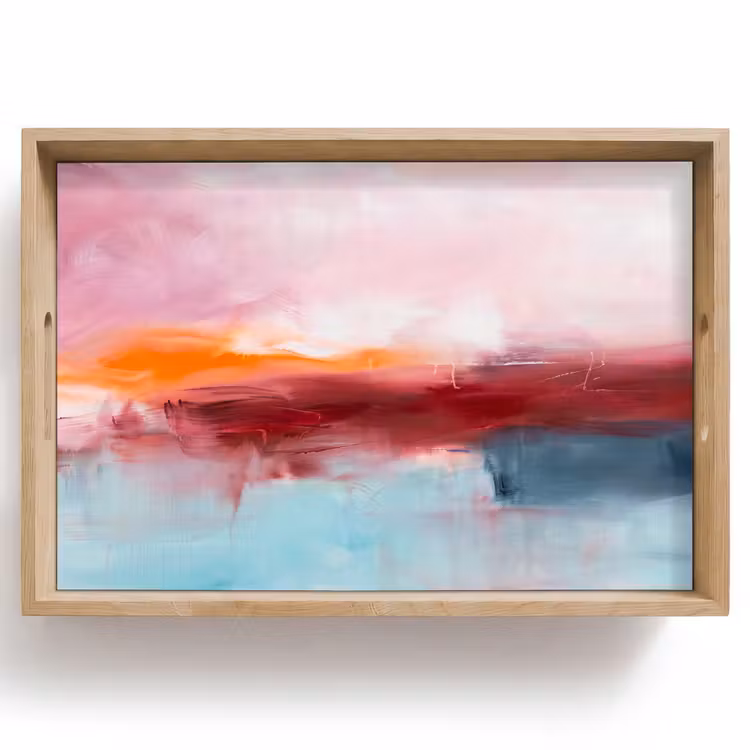 Dienblad - Abstract - Kleuren - Modern - Kunst - Roze — 1