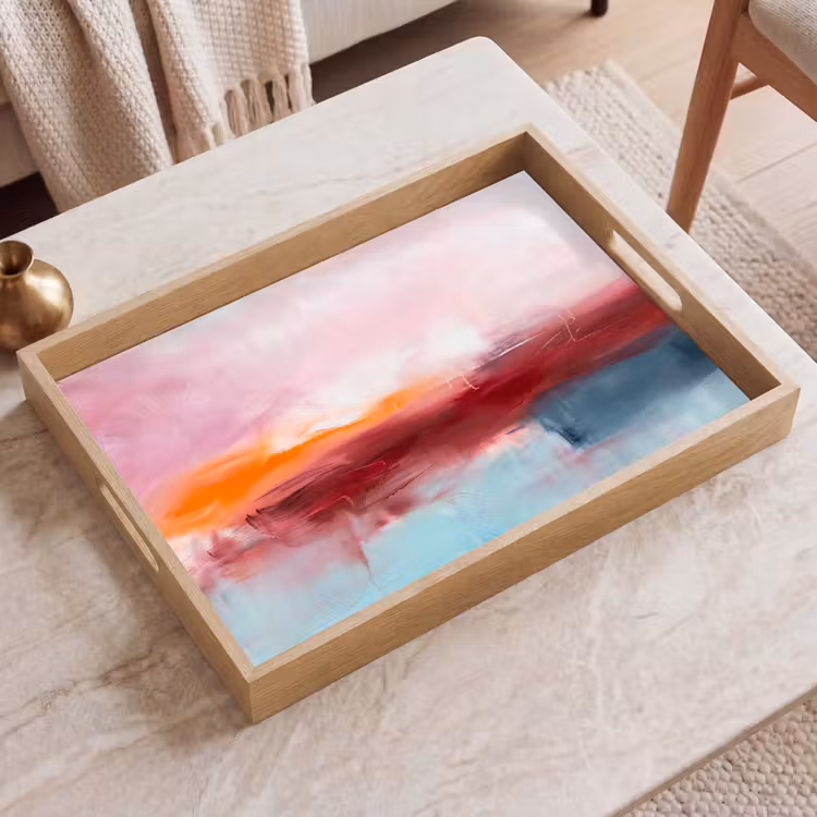 Dienblad - Abstract - Kleuren - Modern - Kunst - Roze — 2