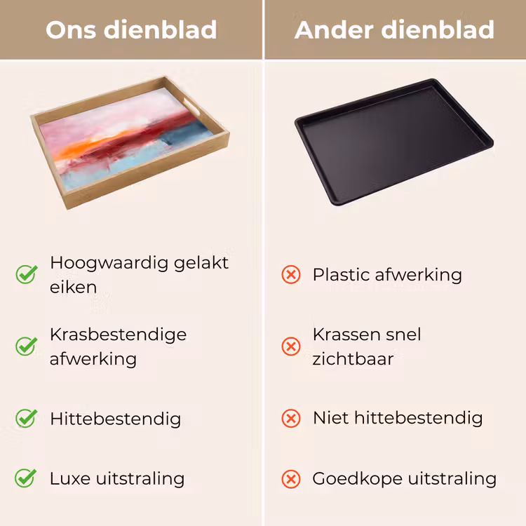 Dienblad - Abstract - Kleuren - Modern - Kunst - Roze — 3
