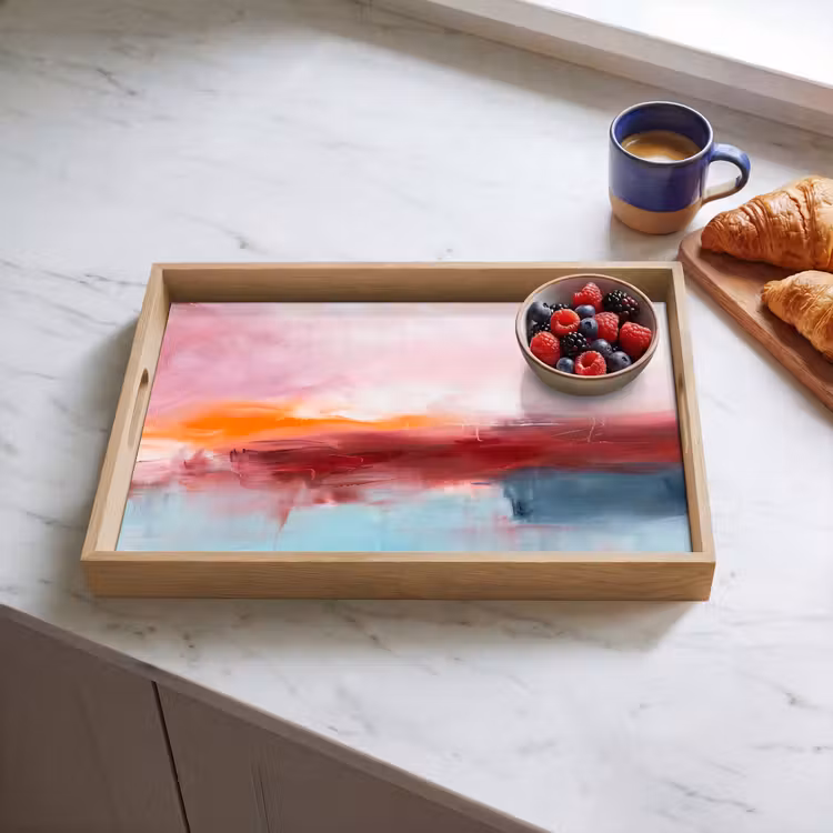 Dienblad - Abstract - Kleuren - Modern - Kunst - Roze — 4