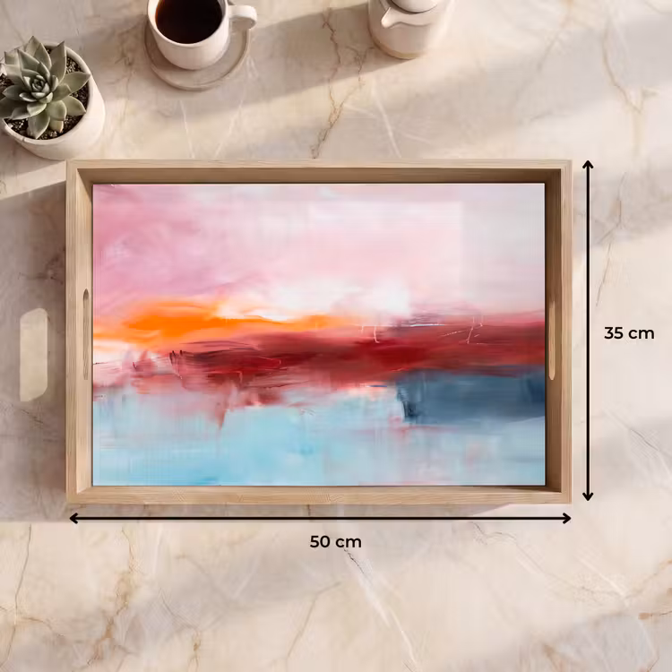 Dienblad - Abstract - Kleuren - Modern - Kunst - Roze — 9