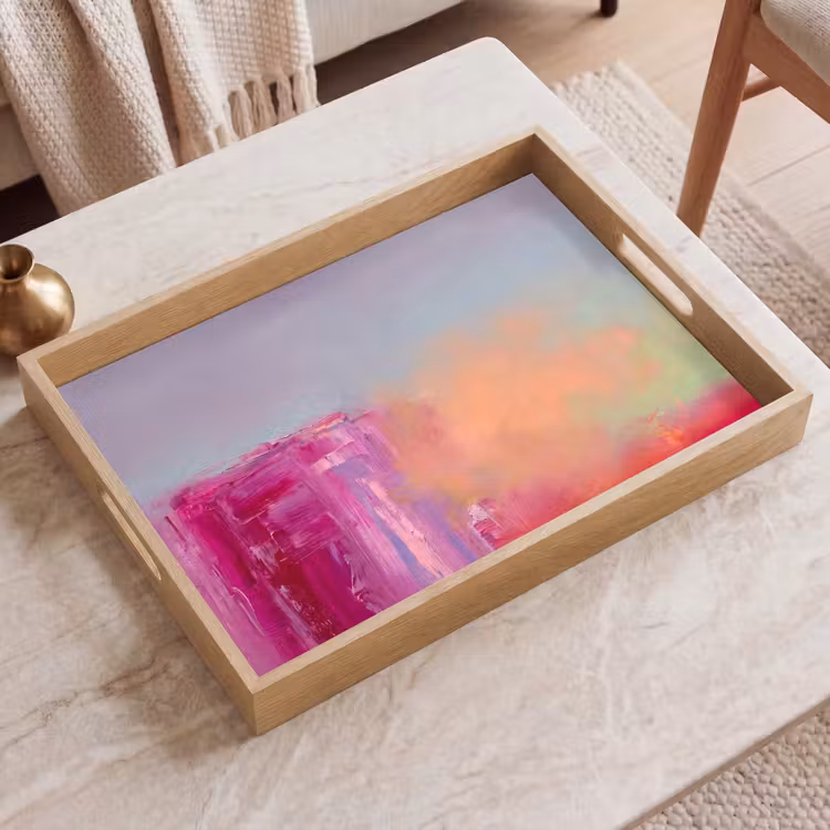 Dienblad - Abstract - Kleuren - Modern - Roze — 2