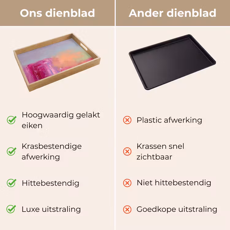 Dienblad - Abstract - Kleuren - Modern - Roze — 3