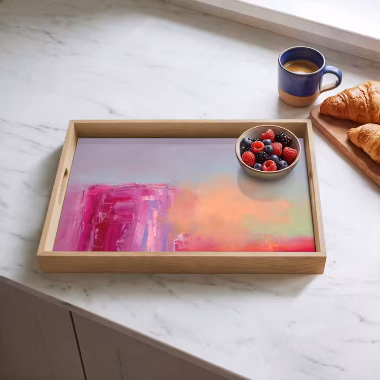 Dienblad - Abstract - Kleuren - Modern - Roze — 4