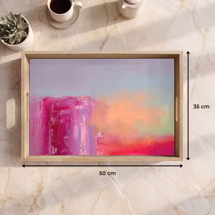 Dienblad - Abstract - Kleuren - Modern - Roze — 9