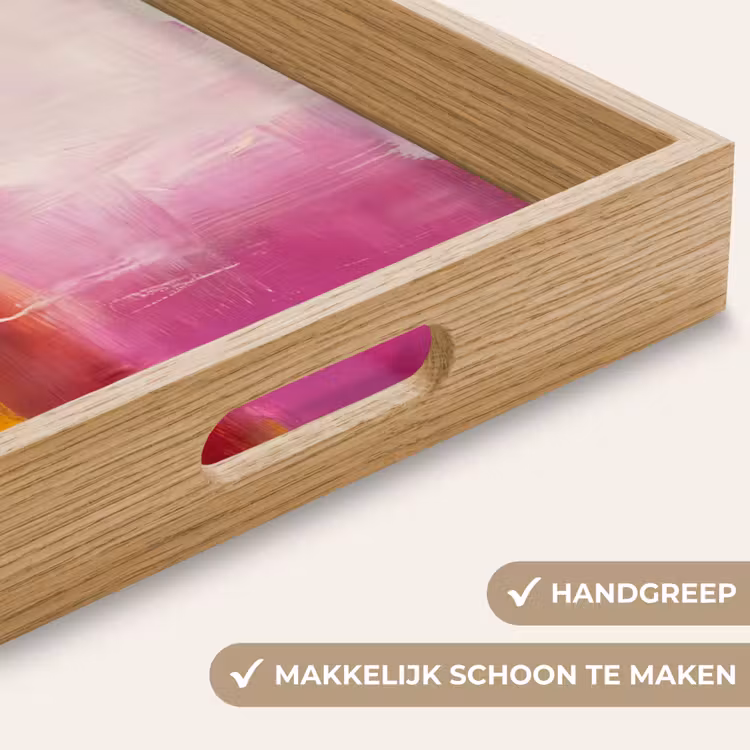 Dienblad - Abstract - Kleurrijk - Modern - Kunst - Oranje — 5